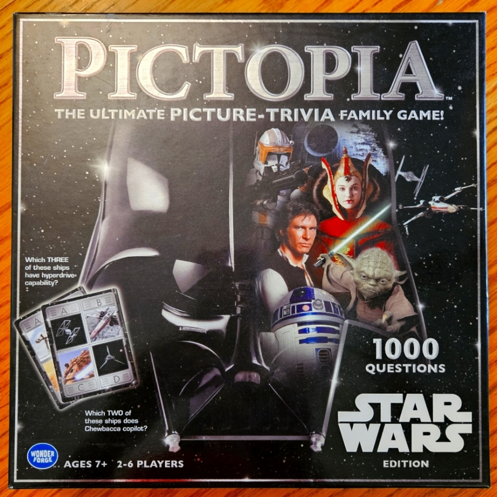 💵3/$20 NWOT Pictopia Star Wars Edition Picture Triva Game.